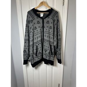TORRID Women Plus Harry Potter I'd Rather Hogwarts Zip Up Grey  Sweater 6 6x